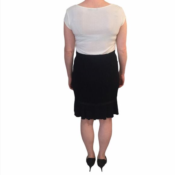 Black Max Studio Embroidered Flutter Skirt - Picture 8 of 14